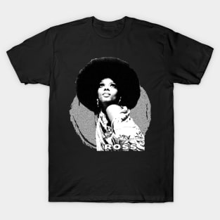 Diana Ross \ Vintage Black White T-Shirt